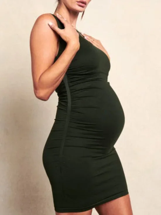 NWOT Blanqi Maternity Olive Tank Dress size L/XL - Picture 2 of 14